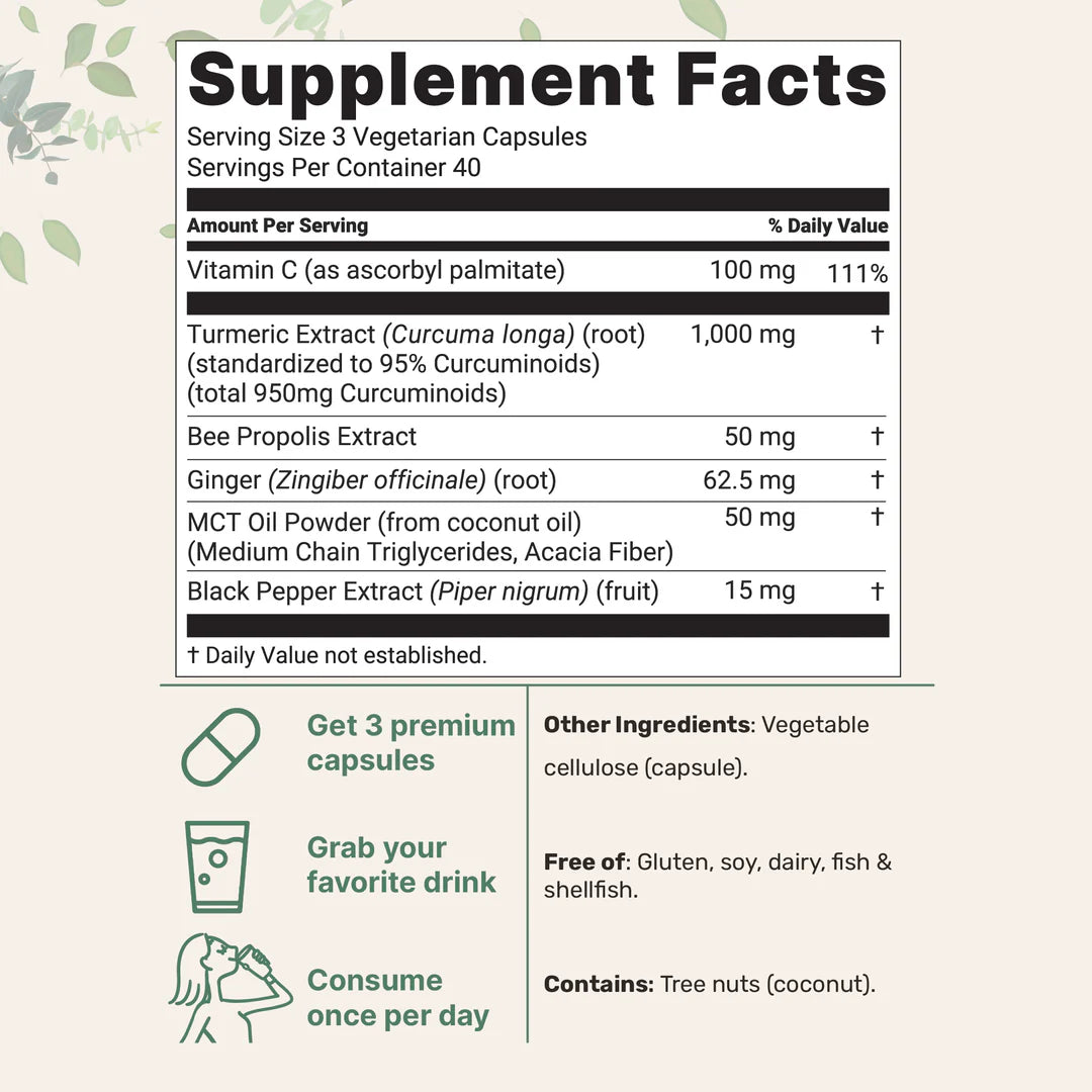 6-in-1 Pure Turmeric Curcumin Complex